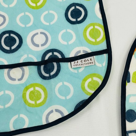 Baby Toddler Set of 5 Feeding Bibs Waterproof Crumb Pocket Snap Velcro - Picture 4 of 9